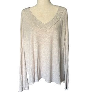 Final Touch Beige Long Sleeve Relaxed Top Shirt Size XL